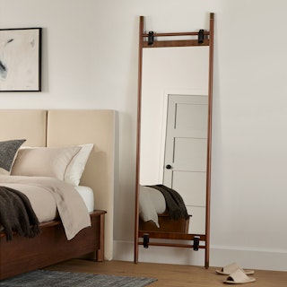 Beau Floor Mirror - Walnut 