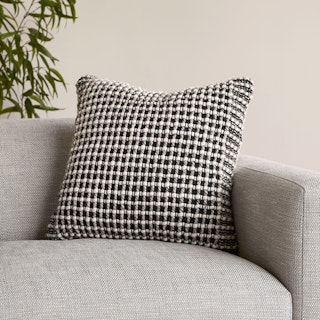 Ren Large Pillow - Black Weave