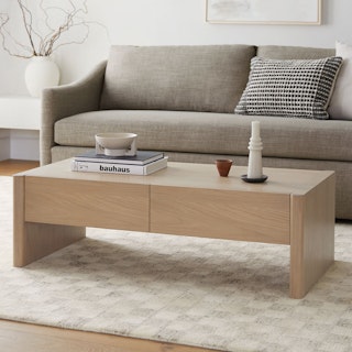Torme 48" Storage Coffee Table - White Oak