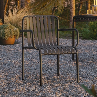 Sarek Outdoor Stackable Dining Armchair - Black