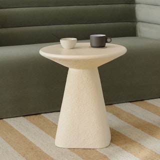 Ozetta Concrete Side Table - Moonlit Ivory