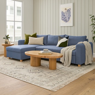 Nordby 104" Reversible Sleeper Sectional - Lull Blue