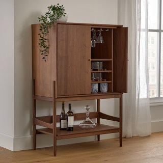 Cotu 37" Bar Cabinet - Walnut