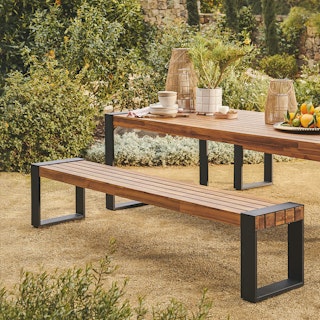 Lubek 84.5" Outdoor Bench - Tuscan Brown