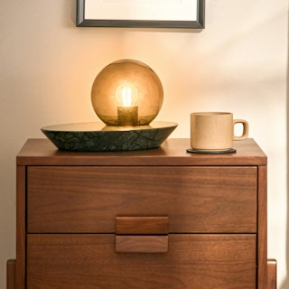 Bowery Table Lamp - Green Marble