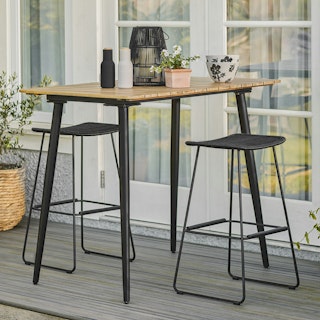 Latta Outdoor Bar Table - Slate Gray