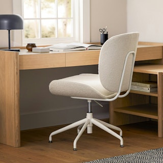 Rya Office Chair - Ivory Wool Bouclé
