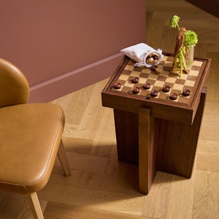 Harmon Checkerboard Side Table - Walnut