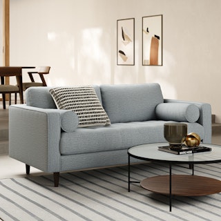 Sven 72" Tufted Loveseat - Silver Light Blue