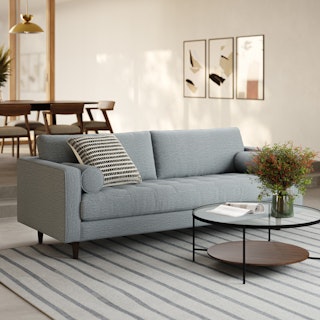 Sven 88" Tufted Sofa - Silver Light Blue