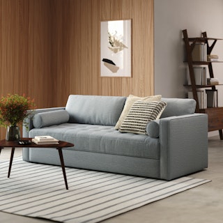 Sven 88" Tufted Sofa Bed - Silver Light Blue