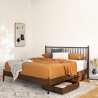 Lenia King Bed - Walnut
