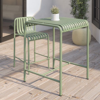 Sarek 29.5" Outdoor Bar Table - Khaki Green