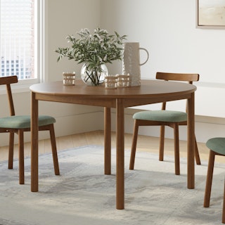 Heidi 48" - 67.75" Extendable Round Dining Table - Walnut