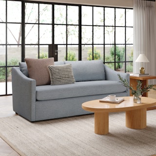 Landry 72" Loveseat - Silver Light Blue
