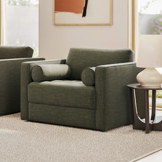 Sven 45.5" Tufted Sleeper Chair - Fir Green