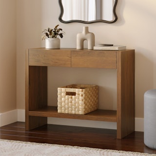 Leif 37" Storage Console - Smoked Oak