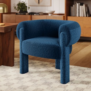 Everse 33.5" Velvet Lounge Chair - Melange Twilight