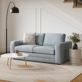 Riley 74" Loveseat - Silver Light Blue