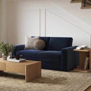 Riley 74" Velvet Loveseat - Hale Ink