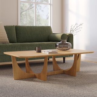 Tovi 55" Rectangular Coffee Table - Oak