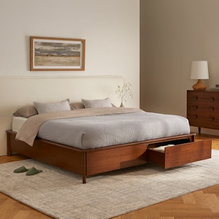 Pactera King Storage Bed - Walnut