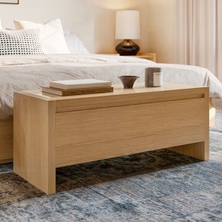 Leif 42" Storage Bench - White Oak